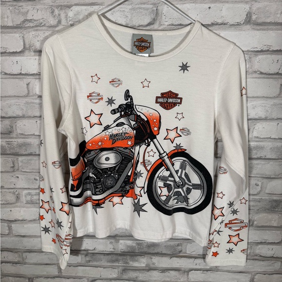 Harley-Davidson Other - Harley-Davidson White Long Sleeve Motorcycle Shirt